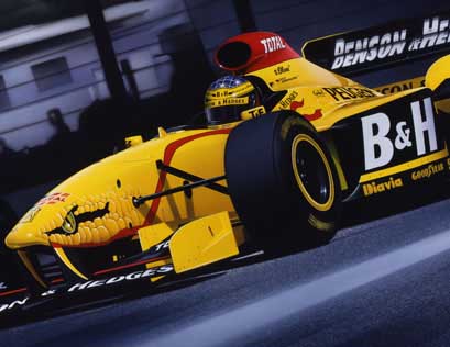 Ralph Schumacher driving the iconic 